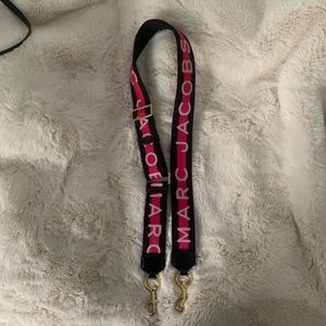 Marc Jacobs Webbing Strap Hot Pink with Gold Hardware